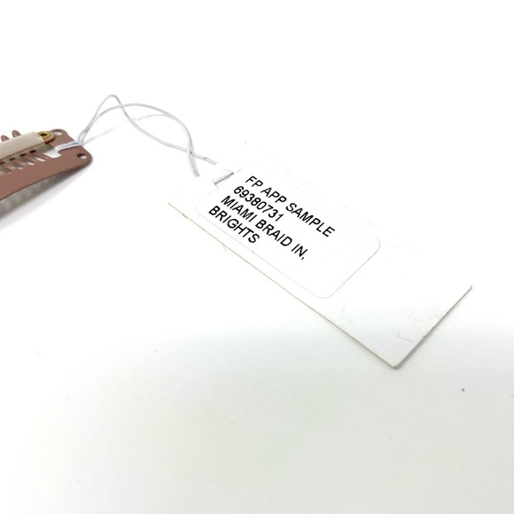 NWT Free People Miami Braid Ins Brights Pink Hair Accessory Beaded Clip - Picture 3 of 5